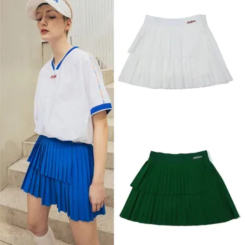 [Отстъпка]Дамски плиссированная части за голф трапециевидная корея плиссированная пола на райета с къси панталони и пола