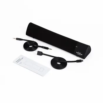 Черна Мини-звукова панел Компактна Преносима Безжична Стерео Hi-Fi Bluetooth-съвместими Високоговорители
