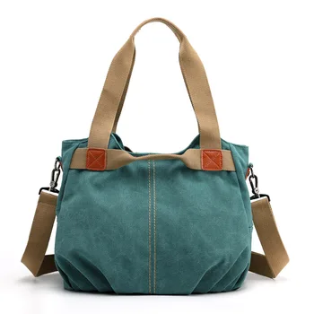 Нова дамска чанта за през рамо в европейския и американския стил, Дамски Холщовая чанта, Ежедневна чанта с Голям капацитет