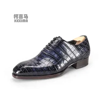 shenzhuangsanbao/ново записване, мъжки модел обувки, мъжки официалната обувки, мъжки обувки от крокодилска кожа, обувки от кожа-подметка