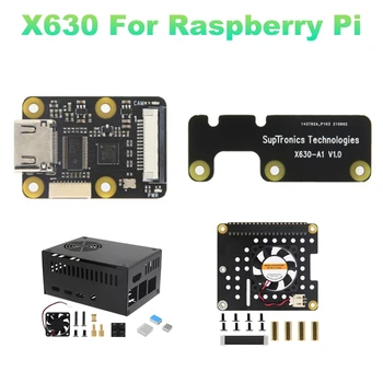 За Raspberry Pi X630 Модул + Такса за разширяване на вентилатора + Метален корпус Такса адаптер HD към CSI-2 Поддръжка на аудио и видео вход 1080P