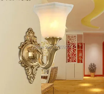 3 Watt Led Мед, с монтиран на стената лампа Европейския Американски имитационный мрамор мед, с монтиран на стената лампа, дневна с монтиран на стената лампа, нощна лампа спалня лукс