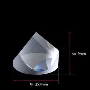 Оптична Стъклена Пирамидални призма K9 25,4 мм x 19 мм, Физически Рефрактор, Оптика светлинния спектър