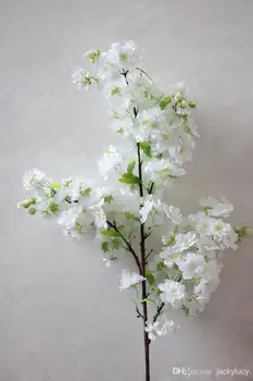 100 СМ Дълги Изкуствени Копринени Цветя Имитация на Цъфтежа на Черешите Цвете Бегония Сакура Ствола на едно Дърво За Украса на Дома Сватбени Партита