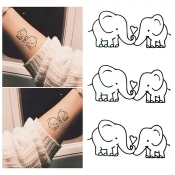 5 Бр Сладък Слон Временни Татуировки Етикети Готини Неща Бижута За Тяло Евтини Неща Грим
