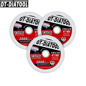 DT-DIATOOL 3 бр. с Диаметър 4 см/105 мм Diamond Метален Пильный Диск за Стоманена Тръба, Желязна Арматура, Ъглова Стомана Diamond Отрезной Диск