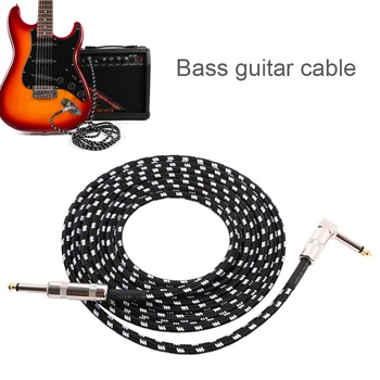 3 M от 6 M електрическата китара кабел Кабел Кабел Без Шум са Защитени Бас Кабел Оплетка Покритие за Китарен Усилвател на Музикални Инструменти