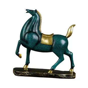 Извайване на статуята на коня статуетка на смола нечовешки животински Скулптура за Домашен интериор Дневна