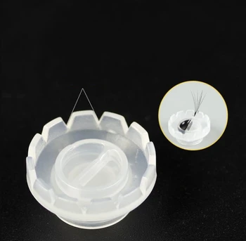 За еднократна употреба Мигли Цвят cup лепило за мигли на притежателя пластмасова Поставка Бързо Цъфтежа За Изграждане на Миглите Инструменти За Грим SN1792