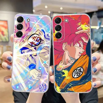 Аниме Dragon Ball Z GOKU Калъф За Телефон Samsung Galaxy S21 S22 Ultra S20 S30 FE S8 S9 S10 5G Plus Lite Мек Прозрачен Калъф