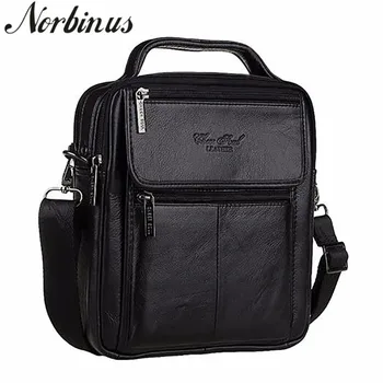 Norbinus 100% Естествена Кожа, Мъжки Чанти На рамо, Мъжка Бизнес Чанта От Телешка Кожа, Мъжки Ежедневни Чанти-Месинджър, Чанти През Рамо, Чанта