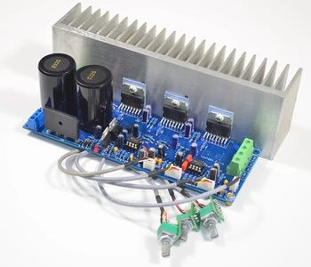 AC24V 80 W * 2 + 100 W TDA7294 тон с 2.1 канален Hi-Fi субуфер усилвател на такса С радиатор