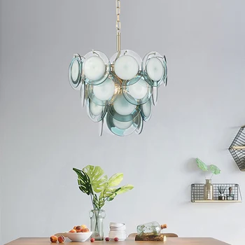 Аква Дива Полилей Постмодернистская креативна стъклена лампа хол проста творческа личност прост кабинет луксозен полилей