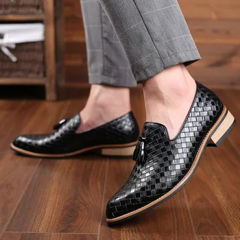 2022 Официалната Обувки Мъжки Модел Обувки Кожени Сватбена Рокля Мъжки Обувки Oxfords За Мъжете Офис Scarpe Uomo Eleganti Laarzen Dames