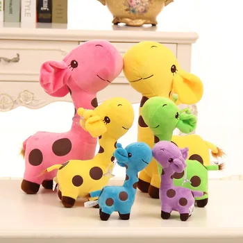 Сладки Животни Жираф Плюшени Играчки Меки Плюшени Кукли Цветни Детски Играчки Kawaii Детски Коледни Подаръци За Рожден Ден Дропшиппинг