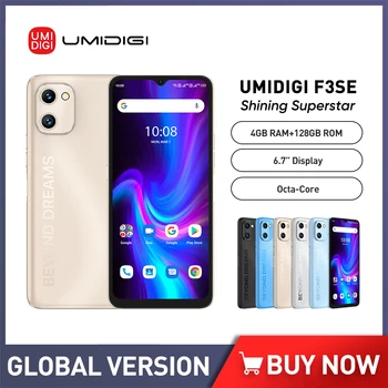 UMIDIGI F3 SE Android 11 6,7 Инчов Мобилен телефон 4 GB 128 GB Восьмиядерный Мобилен Телефон 20 Mp Смартфон с камера с двойна 5150 ма Глобалната версия