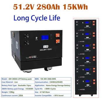 15KWh 48V 230Ah 280Ah 302Ah LiFePO4 Батерии Сървърната Часова Къмпинг Power Bank САМ Домашно Съхранение на Енергия Калъфи За Слънчеви Батерии Кутия
