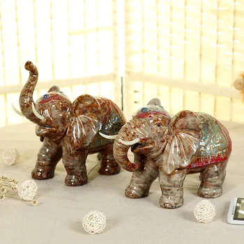 Керамични талисман слон украса на дома, мебели за дом на Творчески висококачествени мебели за щастливата любов фигури на слон