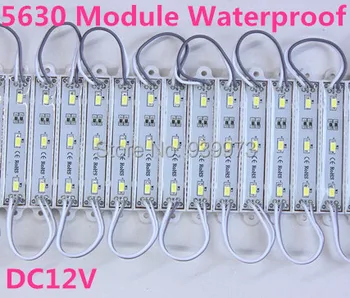 SMD 5630 led модул водоустойчив led SMD5630 модули за табели led рекламни светещи модул DC12V 0,72 W светодиод 3 цвята безплатна доставка