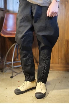 Мъжки дрехи YUTU & MM, Черни гащички, панталон-молив в ретро стил, чифт ежедневни панталони, модерни мъжки гамаши, памучни престрелки панталони