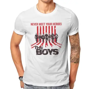 Мъжка тениска за момчета Never Meet Your Heroes, Уникалните Тениски от 100% памук Кръгло деколте и Къс ръкав, Тениски, Ново Записване, Дрехи