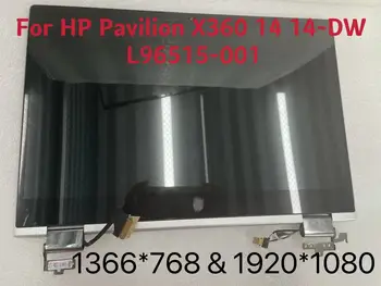За HP Pavilion x360 14m-dw 14-dw 14-dw1000nf LCD дисплей с сензорен екран Дигитайзер Замяна при събирането на Hings L96515-001 L96517-001