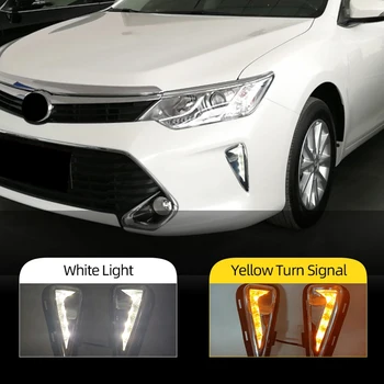 Автомобилни LED Дневни Светлини DRL Предни Фарове за мъгла Насоки на Завоя За Toyota Camry 2015 2016 2017