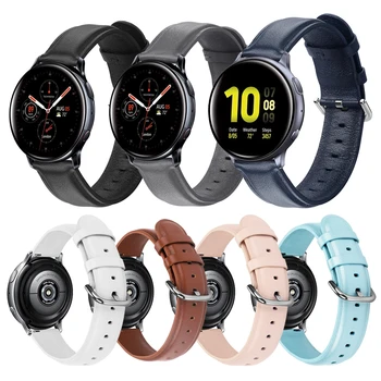 20 мм и 22 мм кожена каишка 46 мм 42 мм активен 2 каишка за Samsung Galaxy watch Huawei watch GT 2д каишка amazfit GTR 40 мм 44 мм