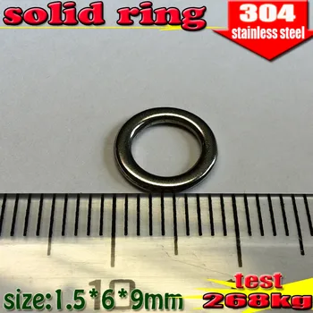 2018новый материал 304 риболовни твърди пръстени с професионално качество, 9 мм, Количество: 100 бр./лот
