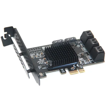 Чиа Майнинг Играчи на PCIE SATA Карта за 8 Пристанища за 6 GB SATA3.0 Адаптер PCI Express X1 SATA Карта за разширение PCI-E за контролер SATA ASM1064