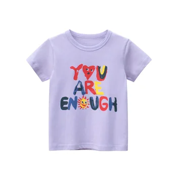2022 Лятна Нова детски дрехи, Модни Корейската версия детска ежедневни облекла, тениски с къси ръкави за момичета