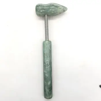 натурални минерални кристали зелен нефритови масажен чук инструменти за красотата на лицето лечебни камъни Акупунктурните точки на чакрите