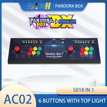 4 Играча Аркадна игра конзола Pandora Box DX Special 5000 на 1 Мултиплейър Джойстици Ретро 3D Бар-Часова Кабинет Геймпад Горно осветление