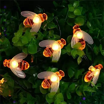Слънчеви действие сладък светлина феи ред сид форми на пчелен мед страхотна за на открито LED светлини декор на фестивала сватба градина