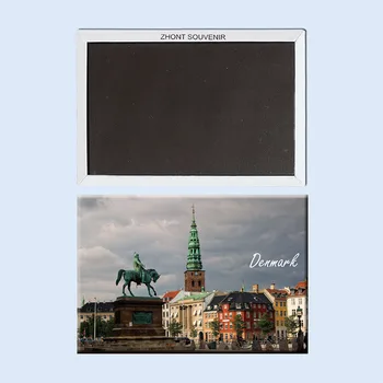 Дания забележителности на Копенхаген Размер на красотата 22499. Изискани подаръци Сувенири от световна турист; магнит за хладилник подарък за приятели