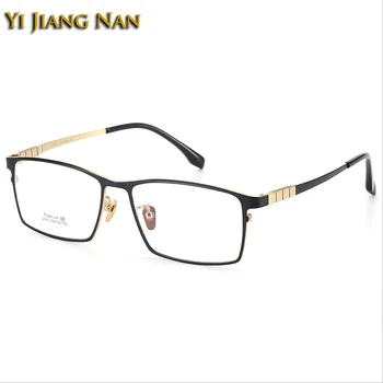 Мъжете Чист Титан Широк Високо Качество на Господа Оптични Предписани Очила Рамки Леки очила Очила Разстояние Между Висками 155 мм