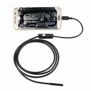 7 мм Ендоскоп Помещение Гъвкава Водоустойчива IP67 Micro USB Инспекция Бороскоп Помещение за Android PC Лаптоп С 6 Led Регулируема