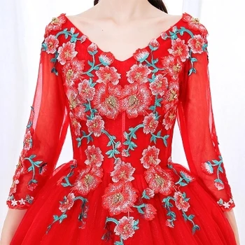 безплатна доставка червена народна бродерия cosplay бална рокля Средновековна Рокля от Епохата на Възраждането cosplay Виктория рокля Мари Бел