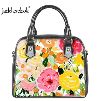 Jackherelook Пъстри Цветя Модел на Луксозни Чанти През Рамо от Изкуствена Кожа Модерна Чанта за Жени, Дамски Чанти-Месинджър Bolsa Подарък