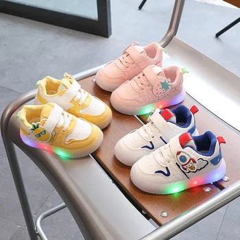 Лампа за детска обувки, детски обувки 1-6 години, ежедневни обувки за момичета, детски led светеща обувки, детски обувки за ходене